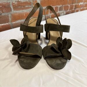 Ann Taylor Dark Green Heeled Sandals